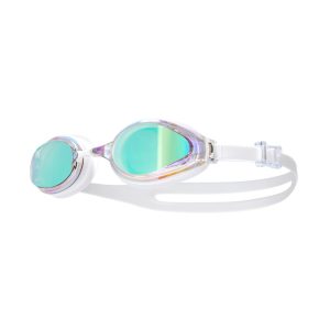 Barrel Comfort Racer Mirror Swim Goggles-WHITE