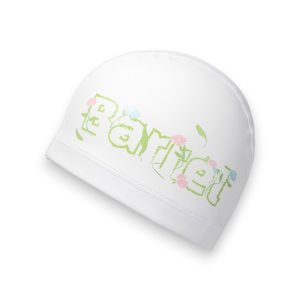 Barrel Dive Motion Silitex Swim Cap-WHITE