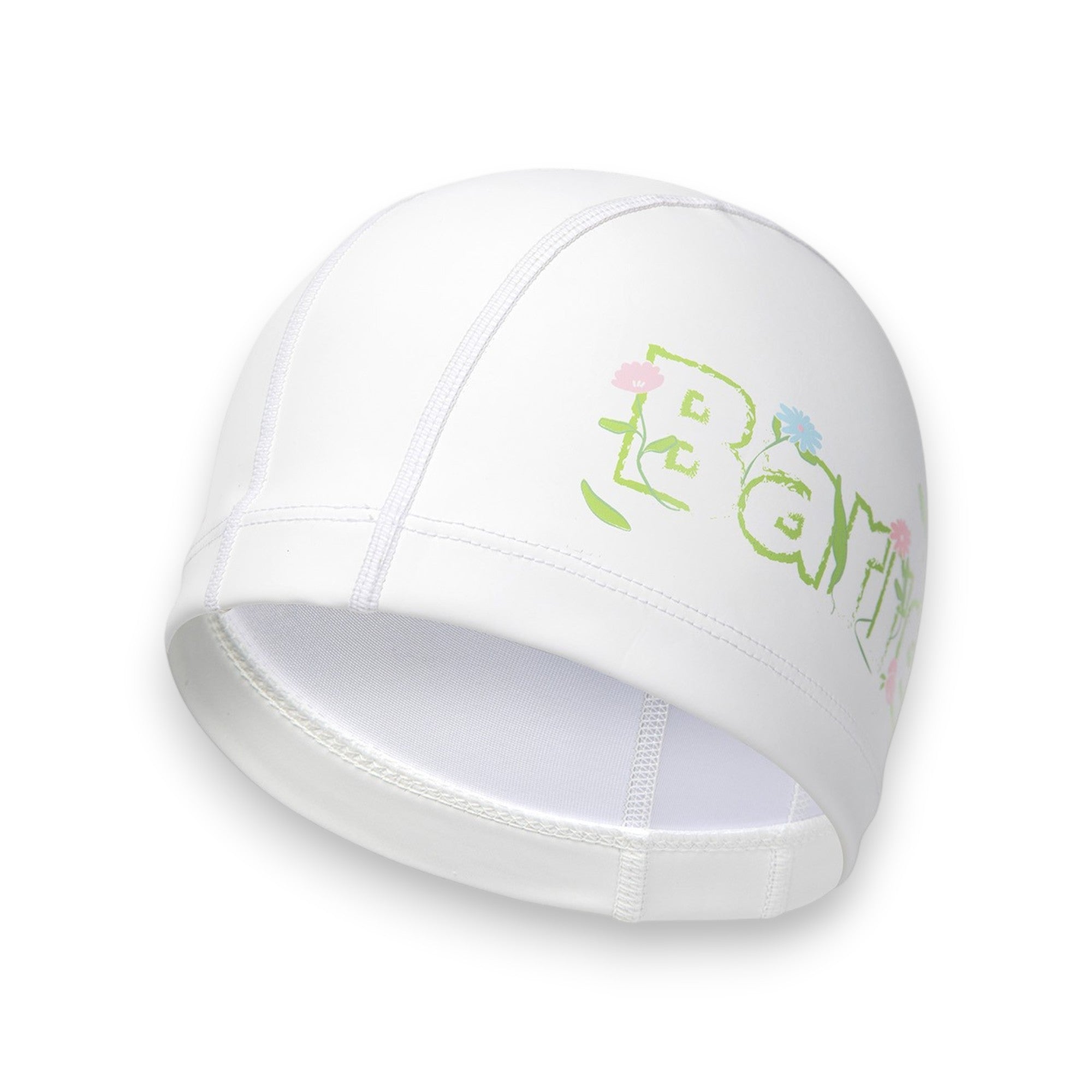 Barrel Dive Motion Silitex Swim Cap-WHITE - Image 2