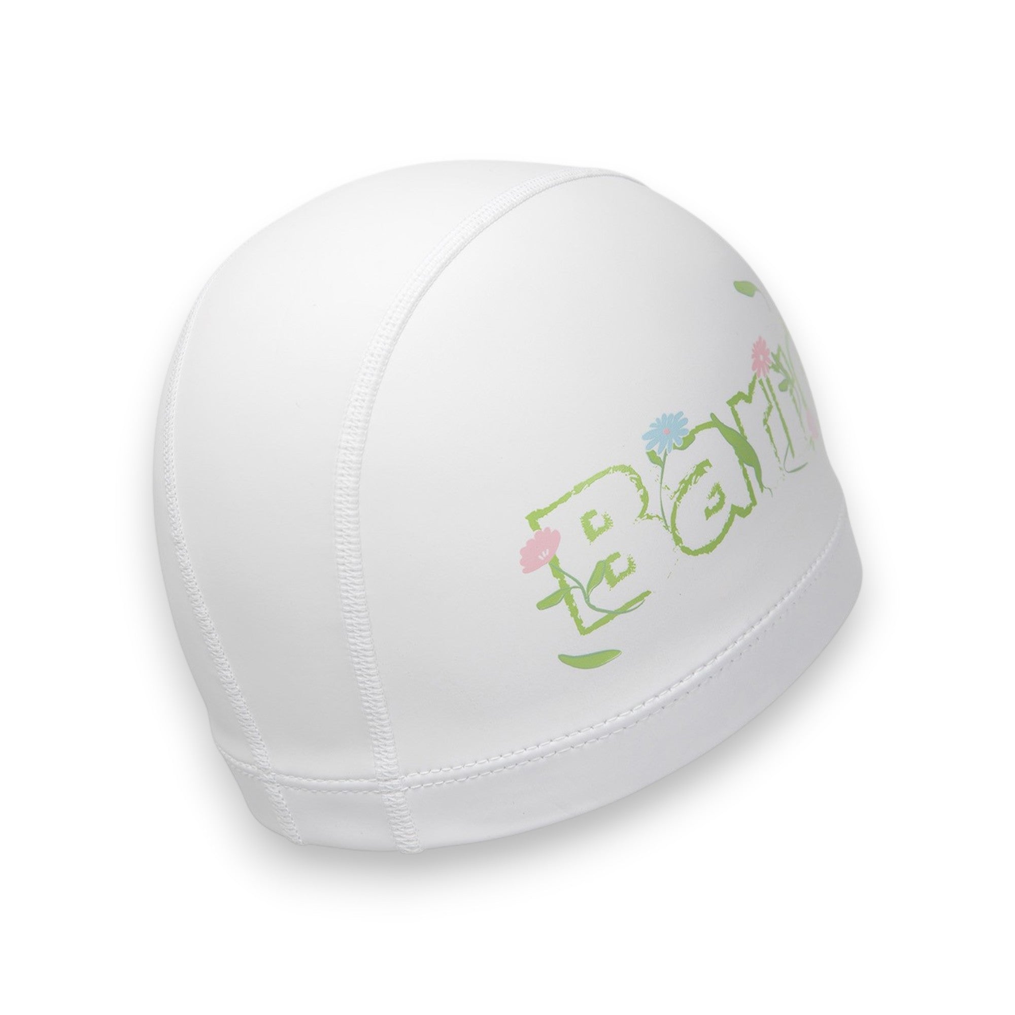 Barrel Dive Motion Silitex Swim Cap-WHITE - Image 3