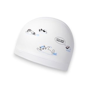 Barrel Kids Animal Sprint Silitex Swim Cap-WHITE