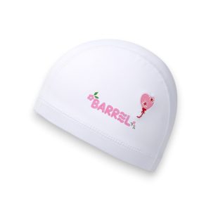 Barrel Kids Balloon Party Spandex Swim Cap-WHITE