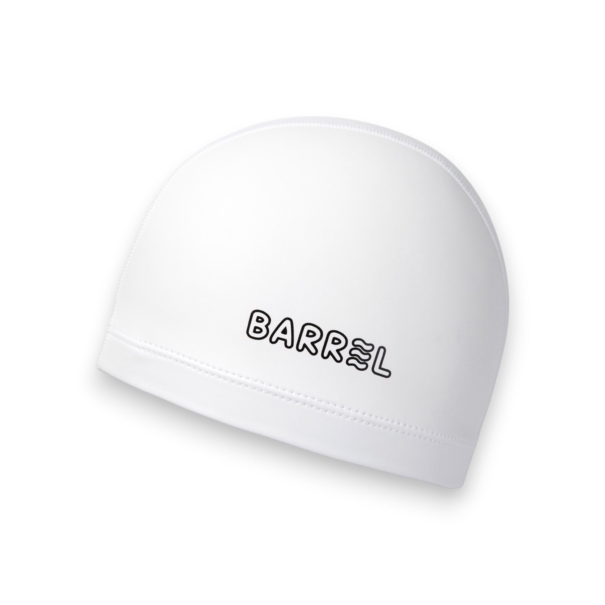 Barrel Kids Basic Silitex Swim Cap-WHITE