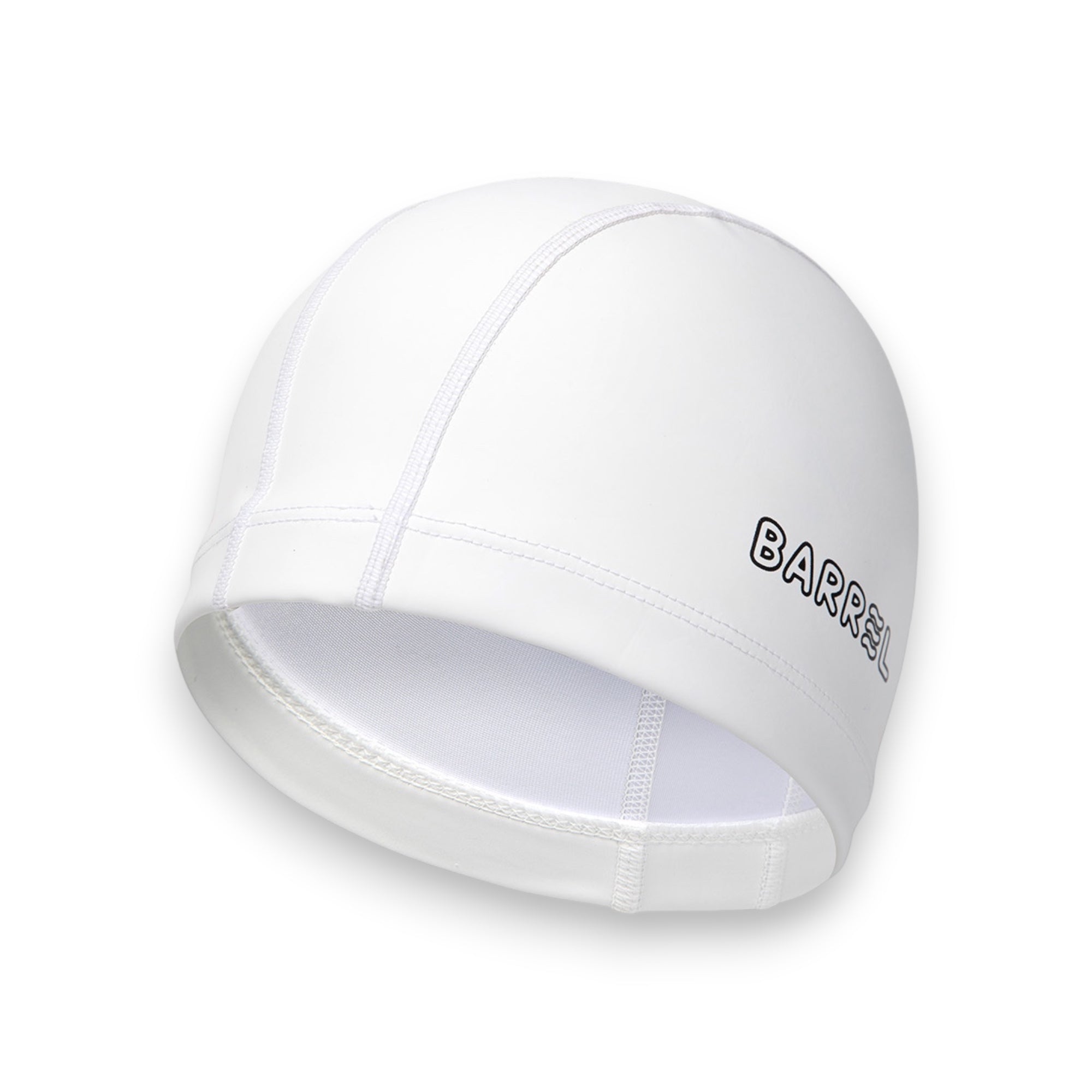Barrel Kids Basic Silitex Swim Cap-WHITE - Image 2