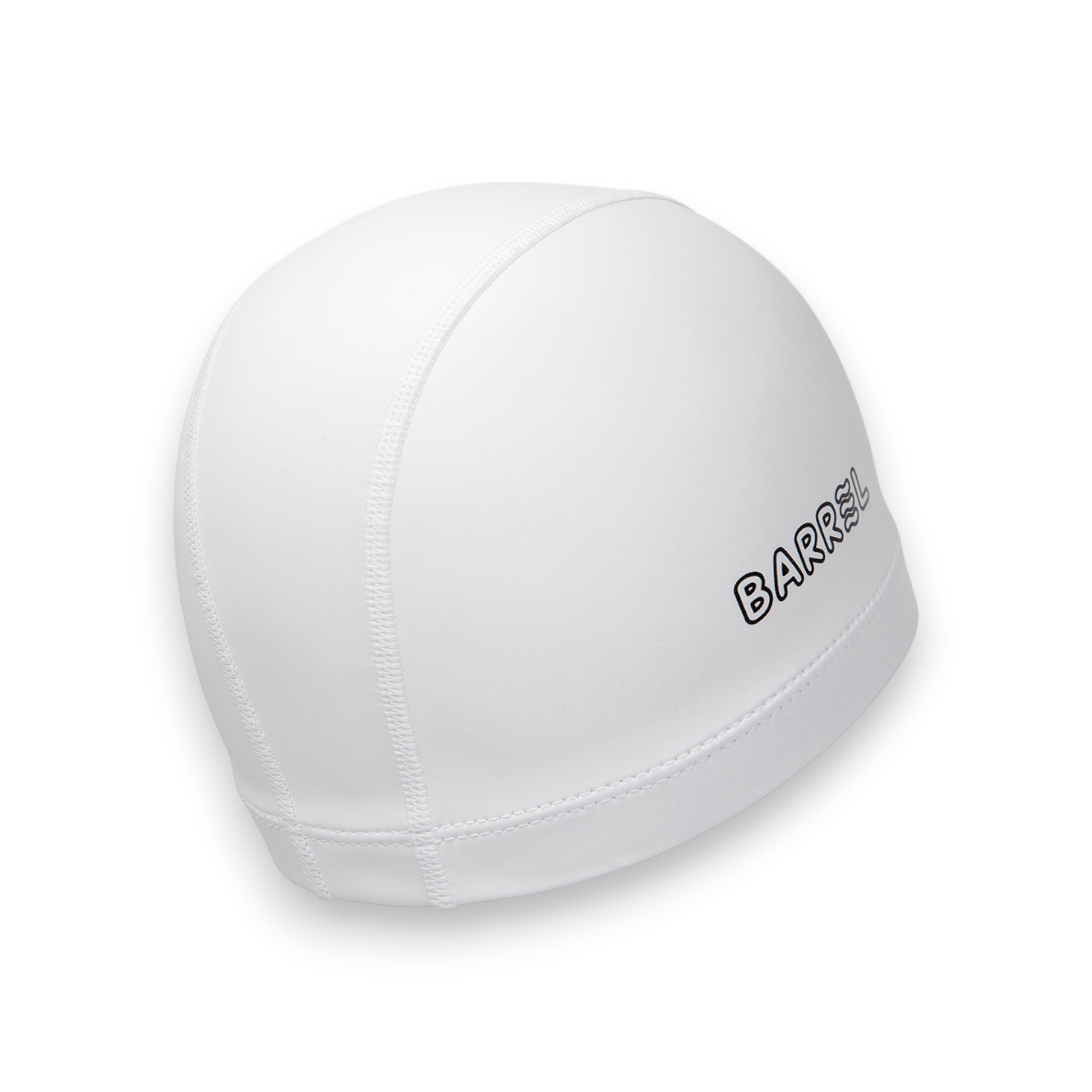 Barrel Kids Basic Silitex Swim Cap-WHITE - Image 3
