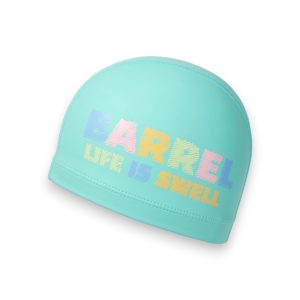 Barrel Kids Crayon Logo Silitex Swim Cap-MINT