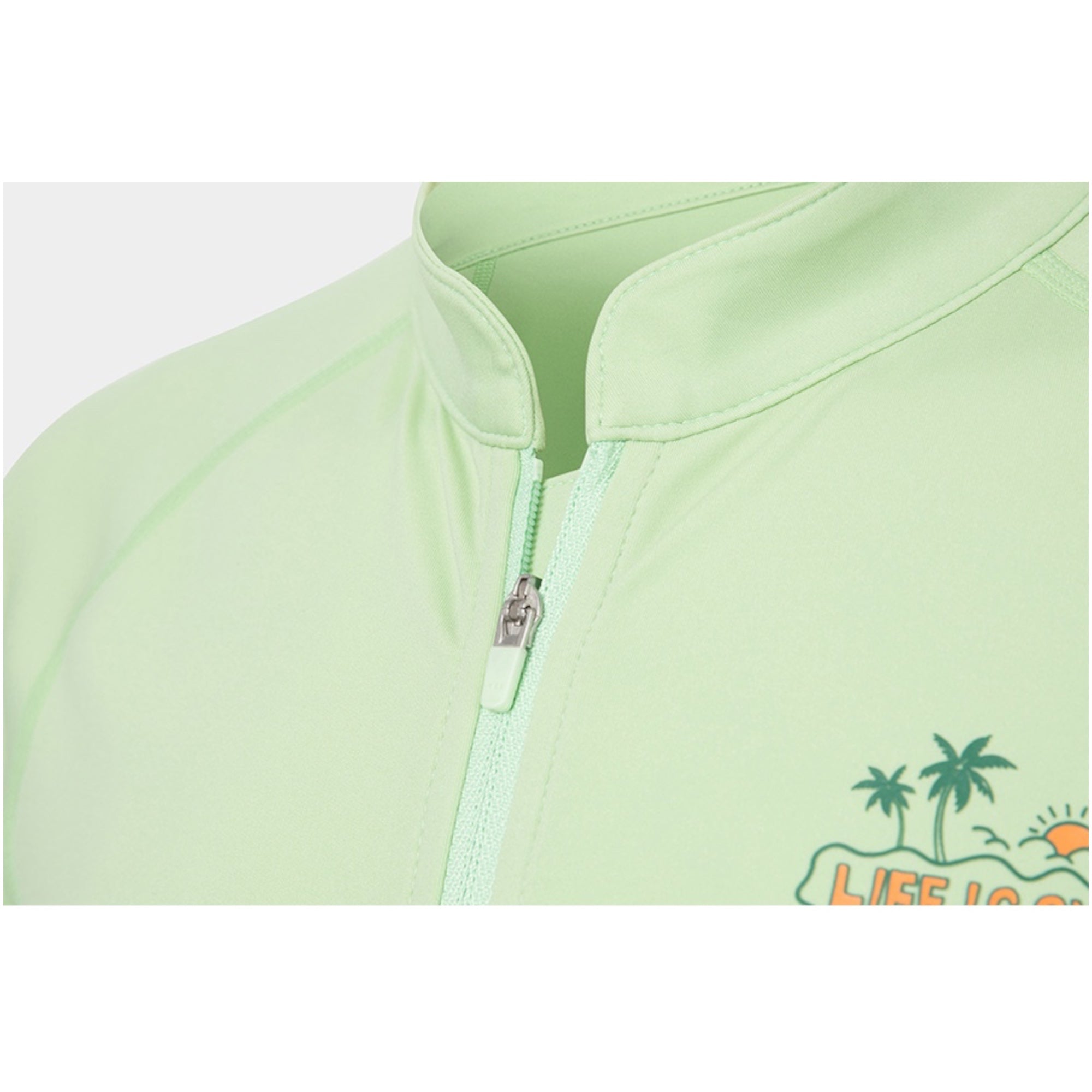 Barrel Kids Essential AW Zip-Up Rashguard-GREEN - Image 6