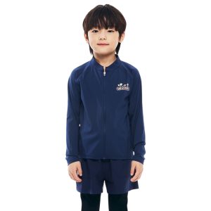 Barrel Kids Essential AW Zip-Up Rashguard-NAVY
