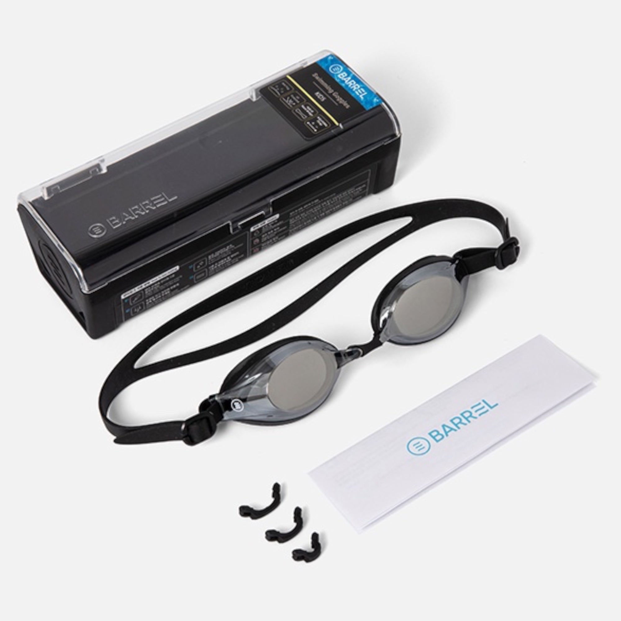 Barrel Kids Mirror Swim Goggles-BLACK - Image 3