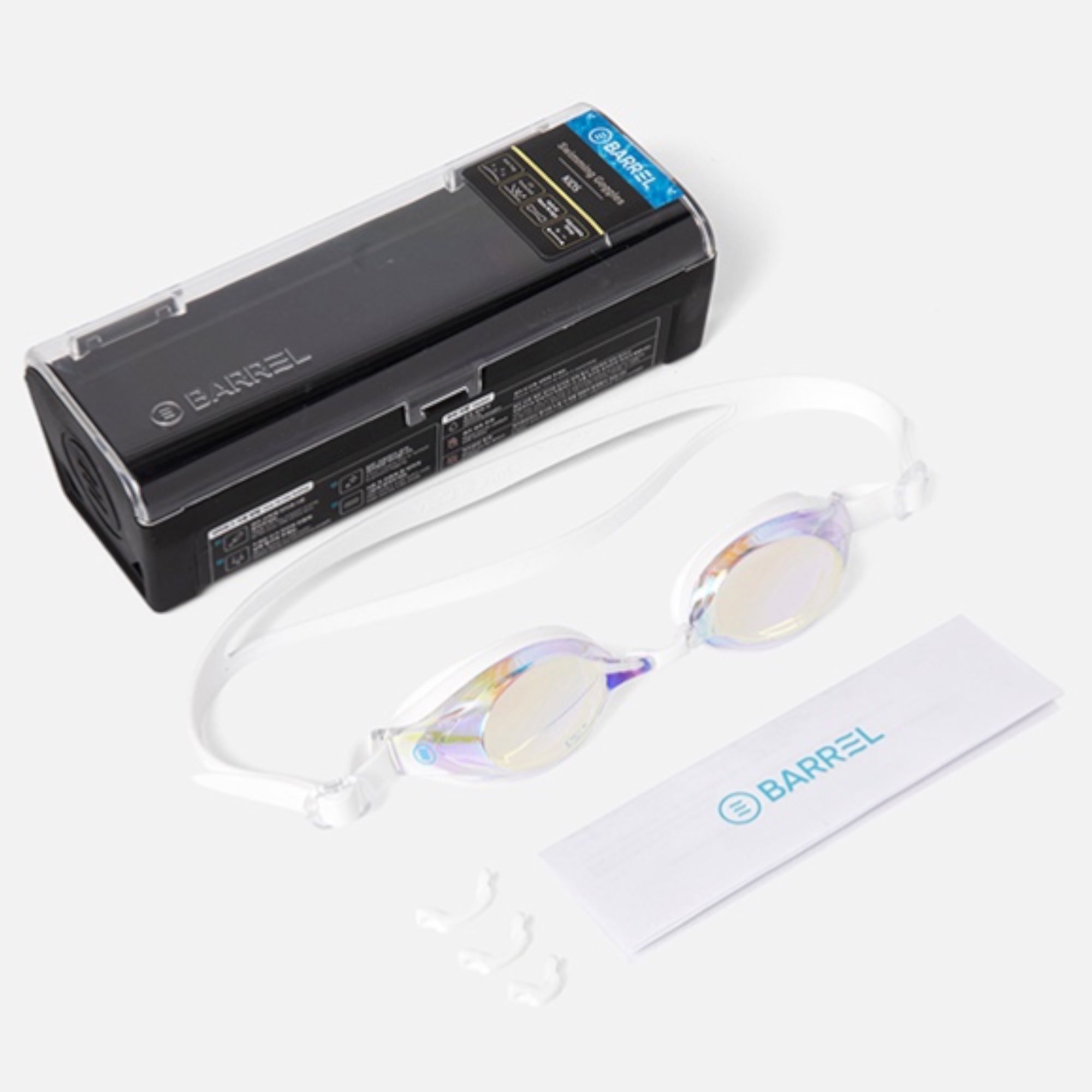 Barrel Kids Mirror Swim Goggles-WHITE - Image 3