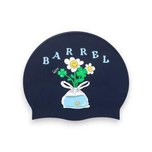 Barrel Lucky Silicone Swim Cap-NAVY