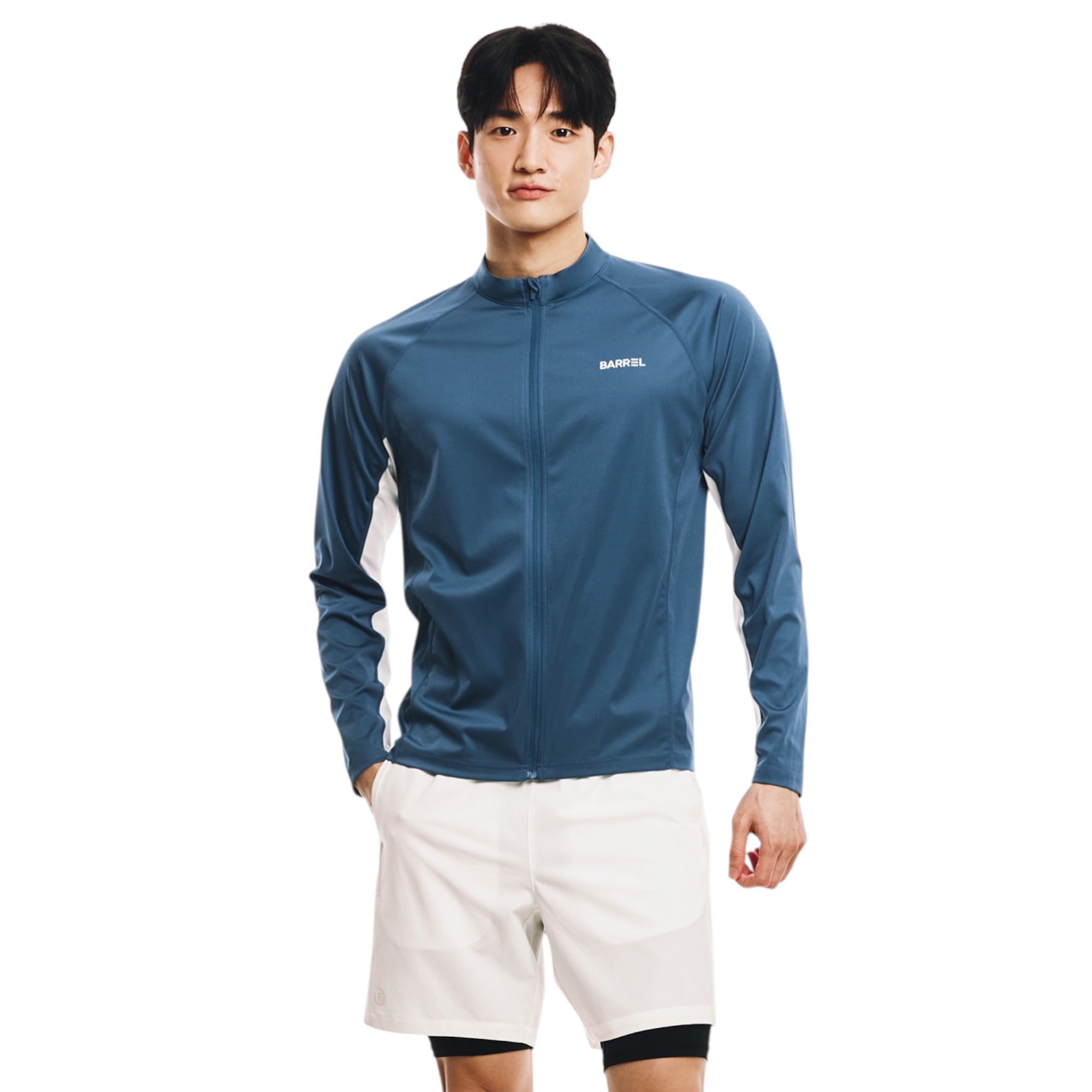 Barrel Men Essential CB Relax Zip Rashguard-INDIGO