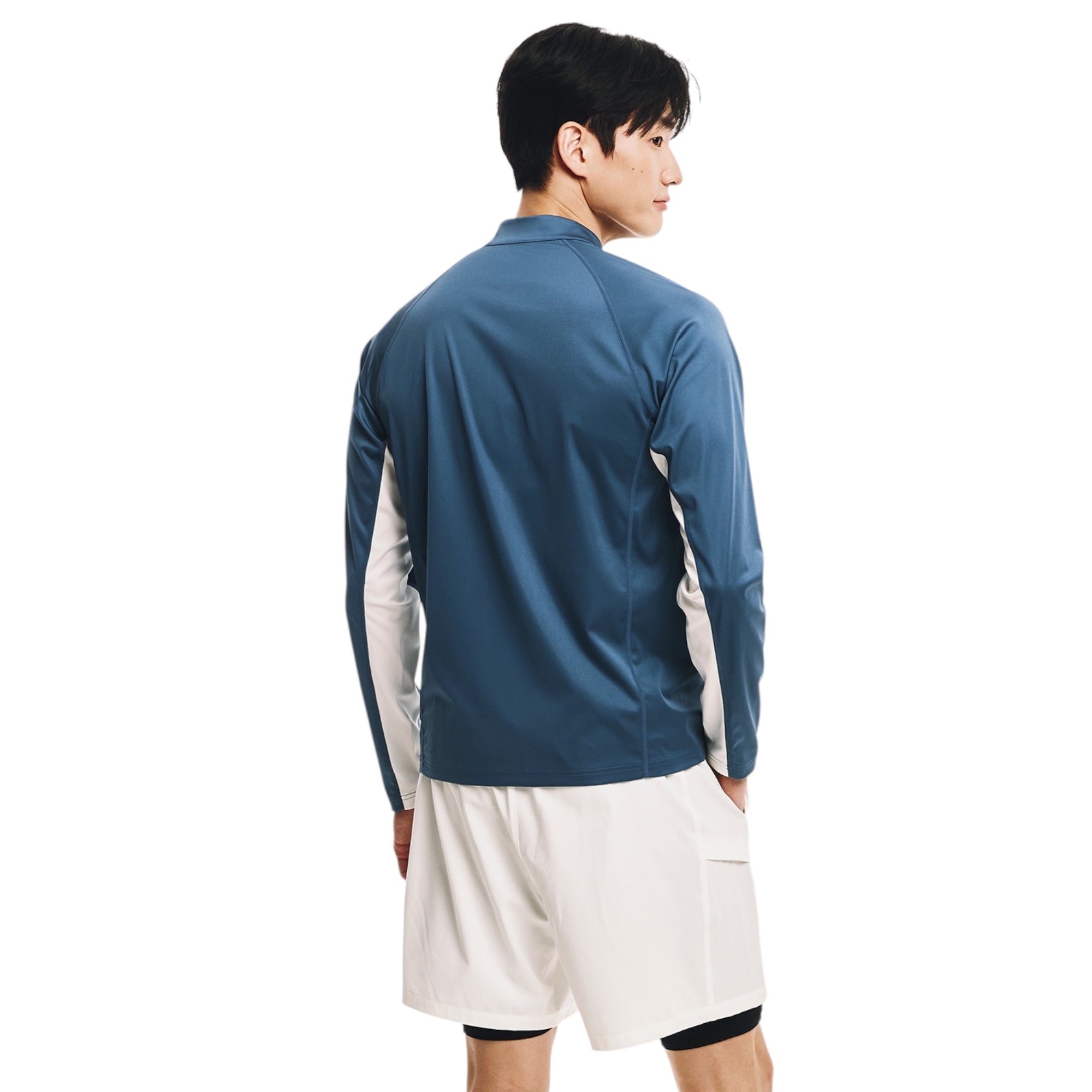 Barrel Men Essential CB Relax Zip Rashguard-INDIGO - Image 2