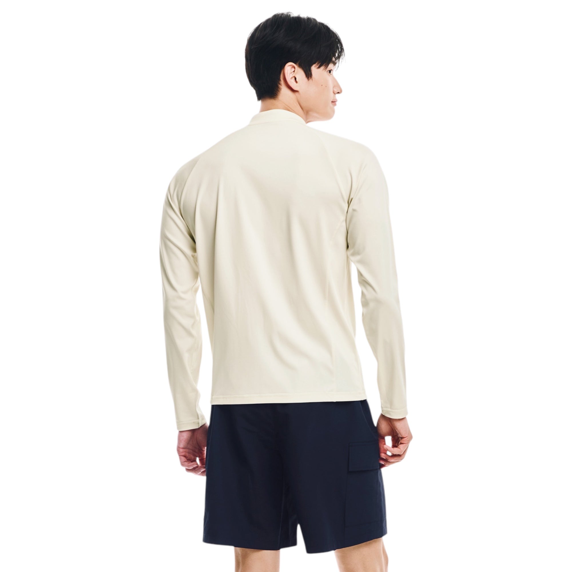 Barrel Men Essential Relax Zip Rashguard-IVORY - Image 2