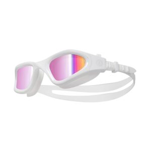 Barrel Open Water Mirror Swim Goggles-WHITE