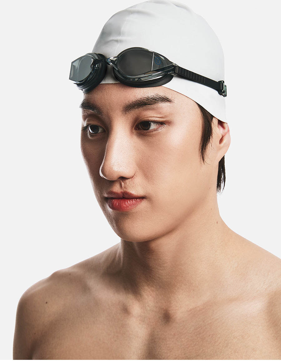 Barrel Prism Mirror Swim Goggles-BLACK - Image 3