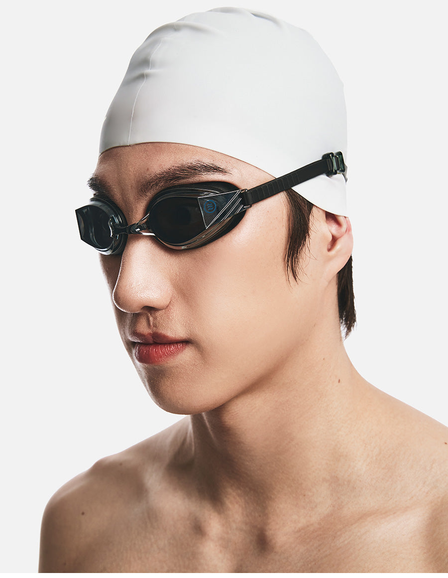 Barrel Prism Mirror Swim Goggles-BLACK - Image 4