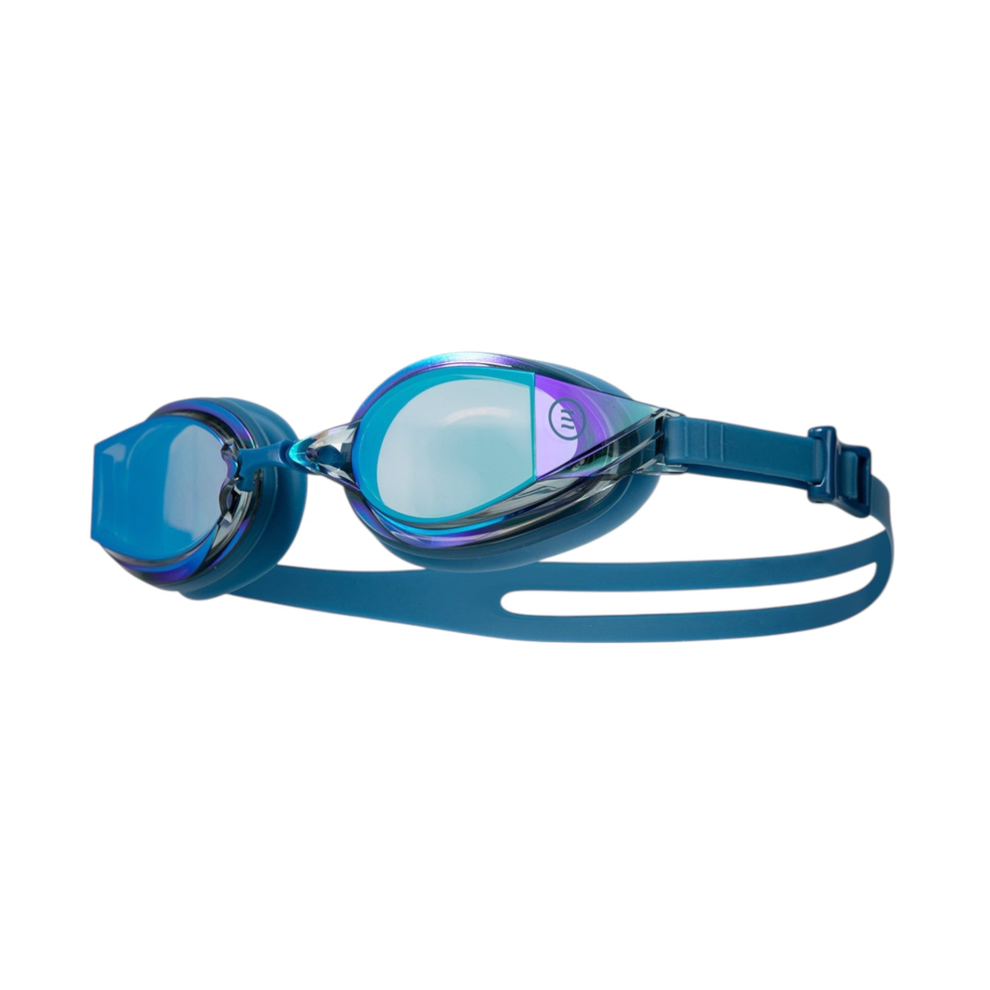Barrel Prism Mirror Swim Goggles-BLUE