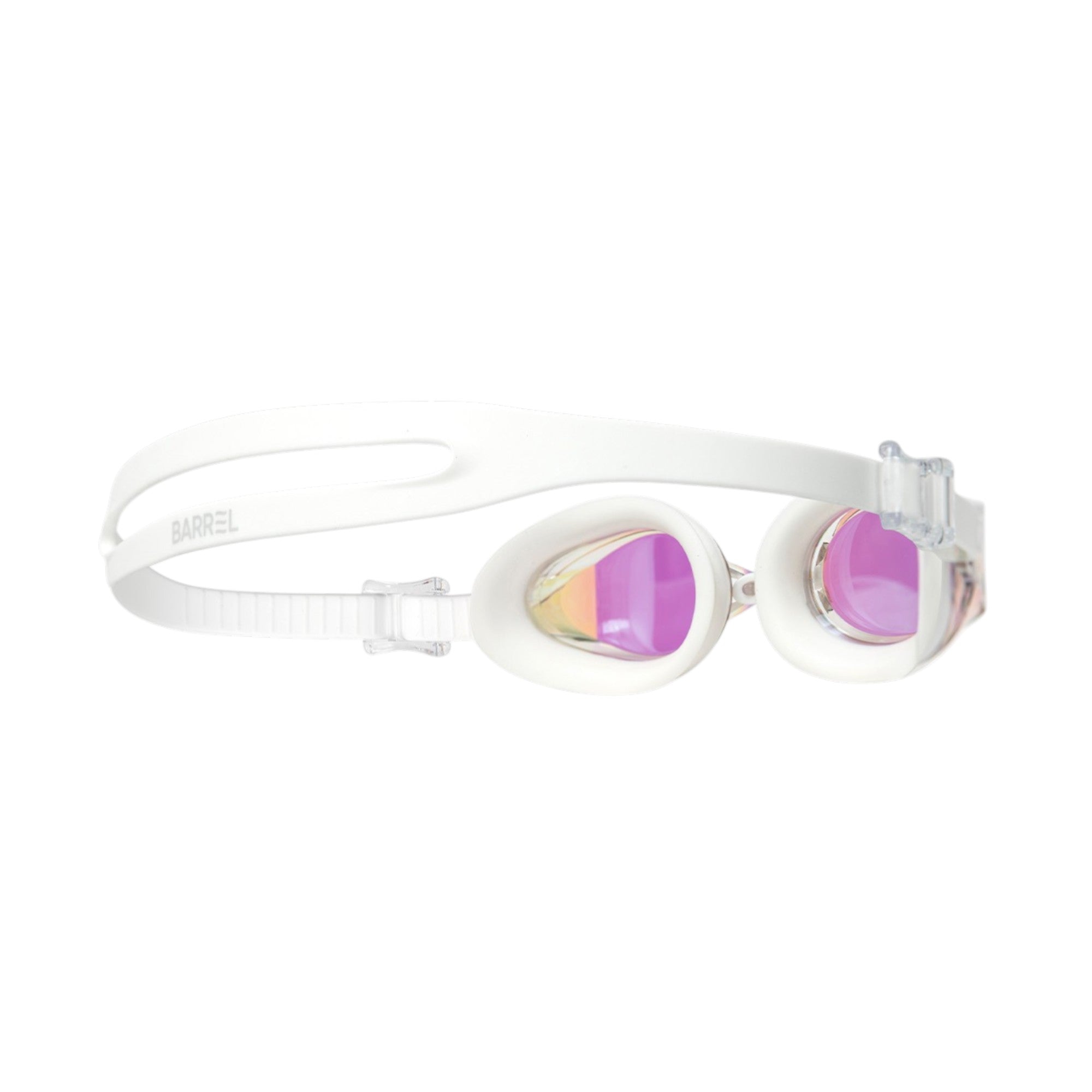 Barrel Prism Mirror Swim Goggles-WHITE - Image 2