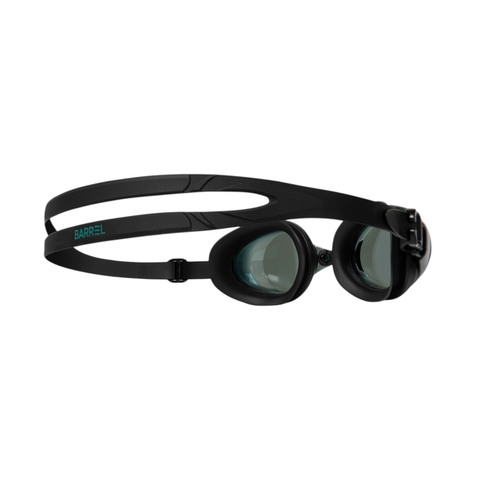 Barrel Training Mirror Swim Goggles-BLACK - Image 2