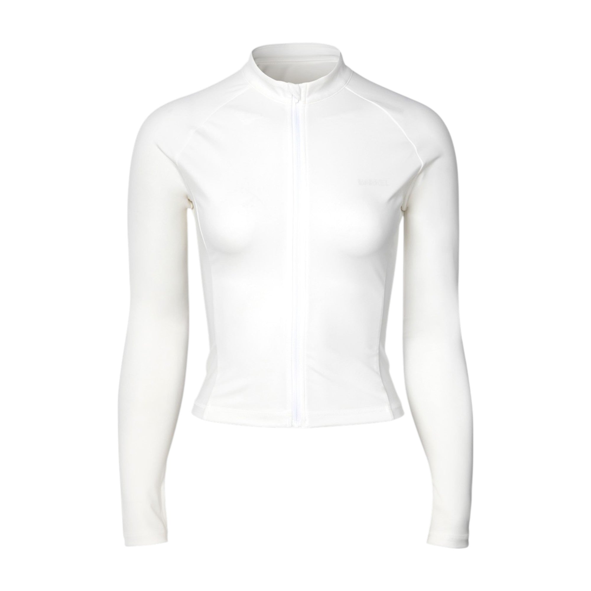 Barrel Women Essential Crop Zip Rashguard-WHITE - Image 3
