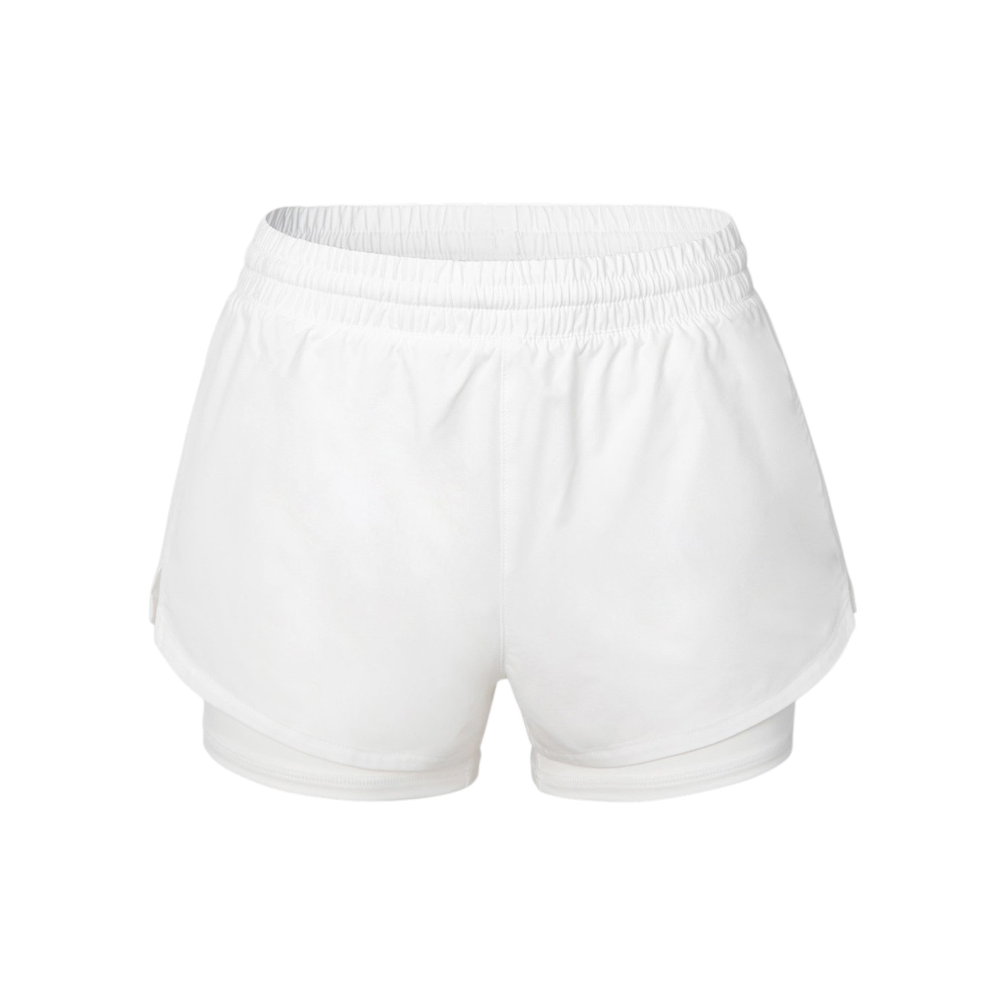 Barrel Women Essential Half Legging Shorts-WHITE