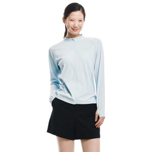 Barrel Women Essential Relax Zip Rashguard-BLUE