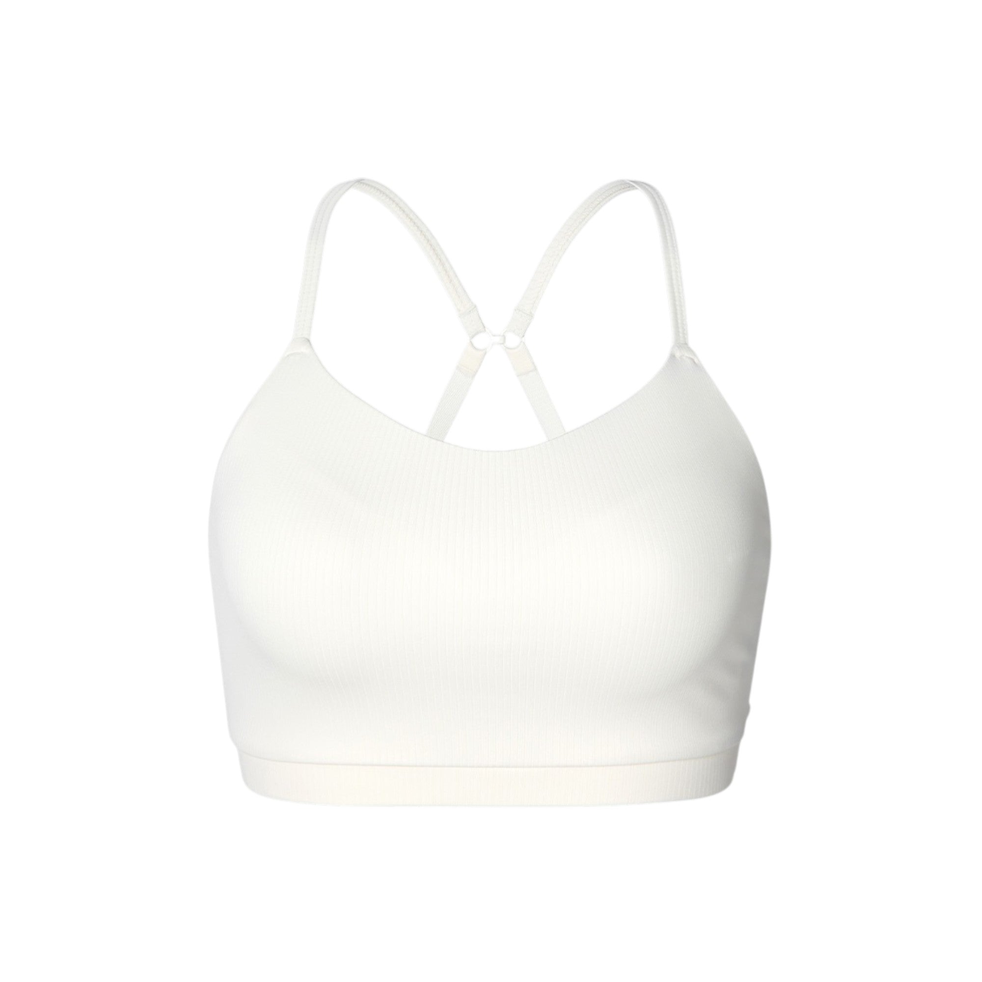 Barrel Women Essential Ribbed Bra Top-IVORY - Image 2
