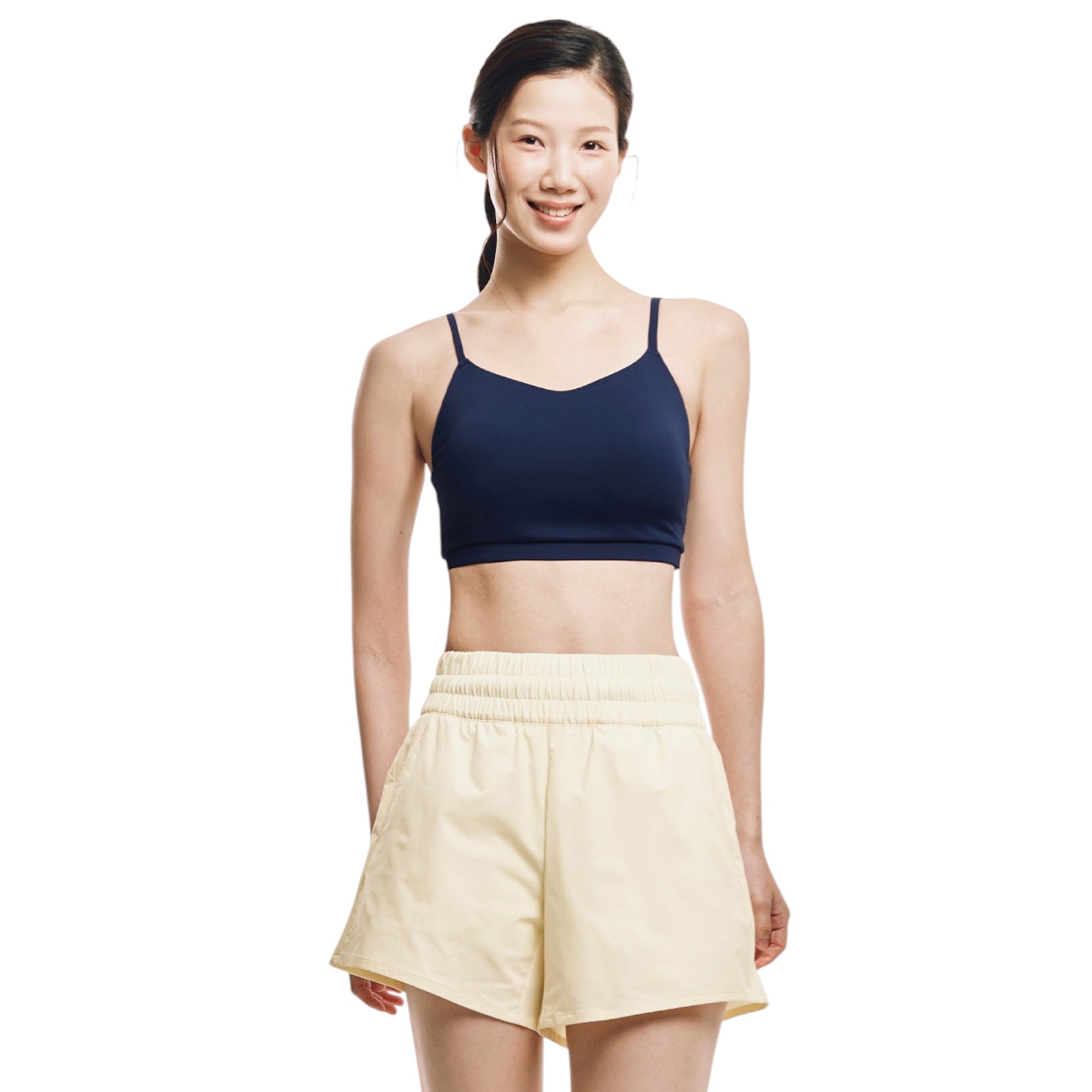 Barrel Women Essential Ribbed Bra Top-NAVY