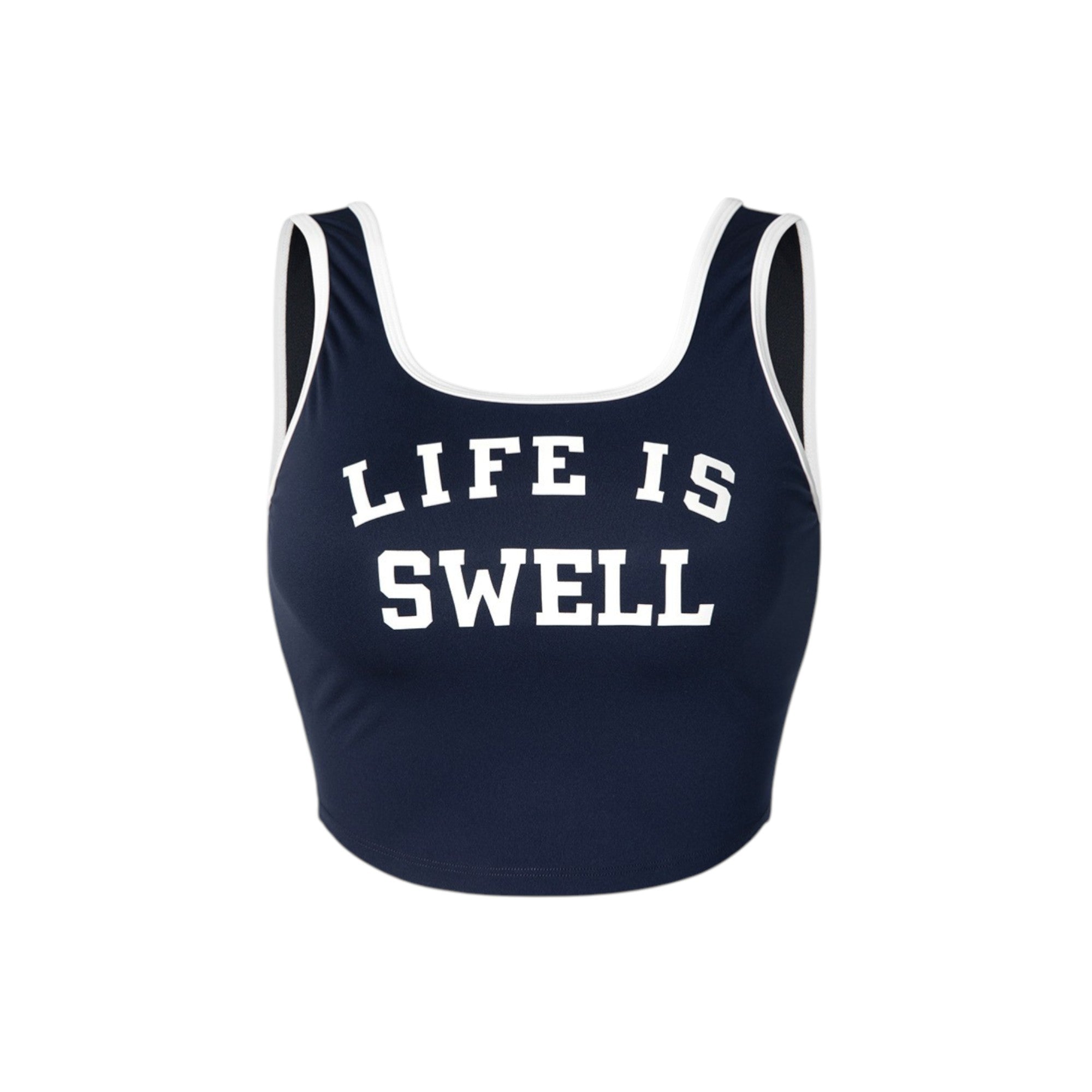 Barrel Women Typography Tank Top-NAVY - Image 3