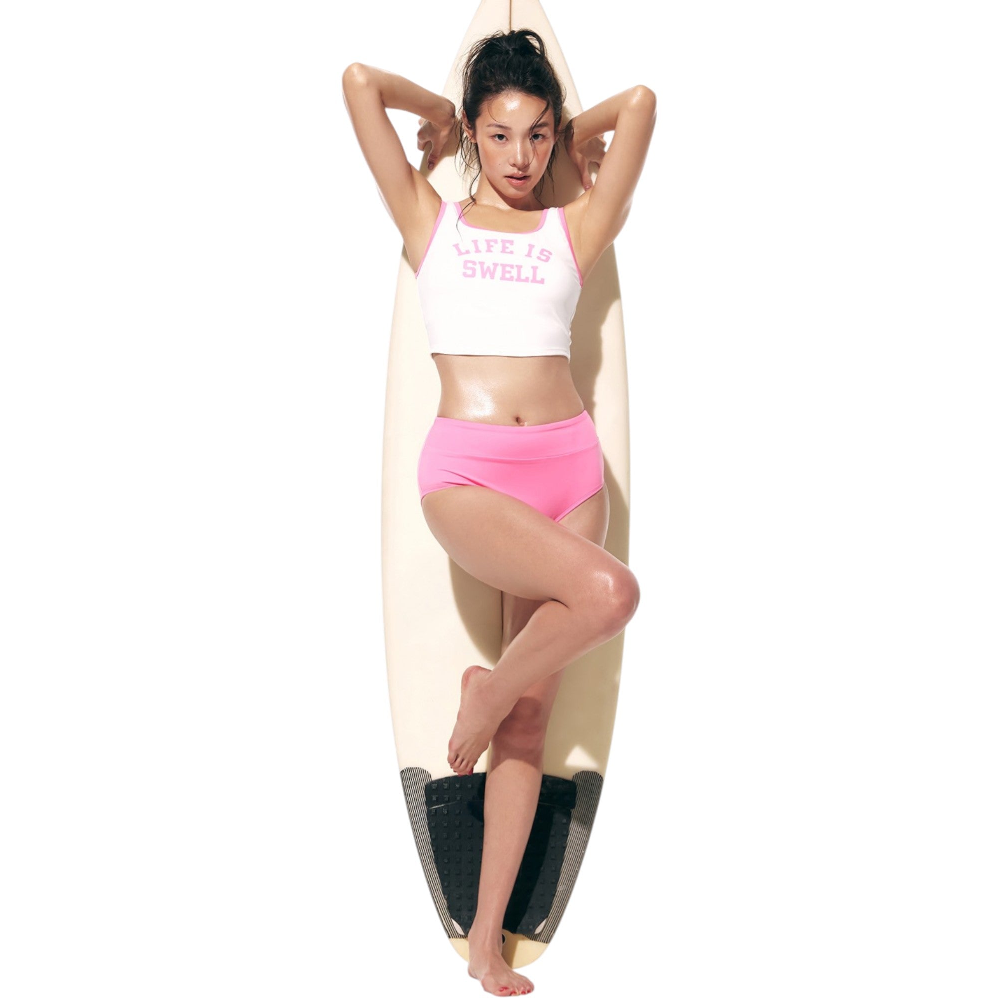 Barrel Women Typography Tank Top-WHITE