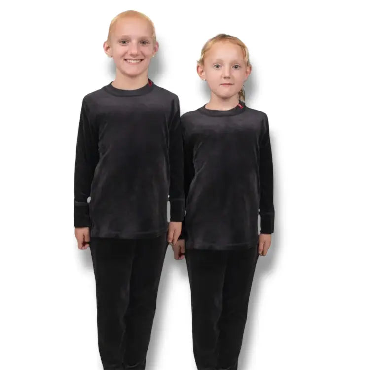 Airhole Kids Milk Fleece Thermal Set-BLACK