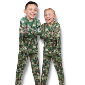 Airhole Kids Milk Fleece Thermal Set-MONKEY