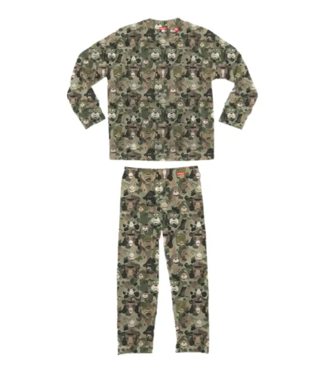 Airhole Kids Milk Fleece Thermal Set-MONKEY - Image 2