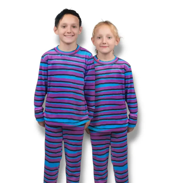 Airhole Kids Milk Fleece Thermal Set-STRIPES