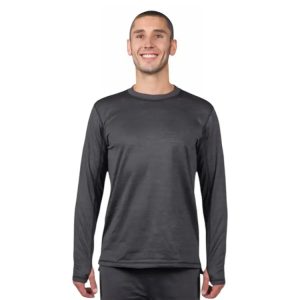 Airhole Men Waffleknit Thermal Top-BLACK