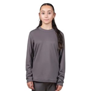 Airhole Women Waffleknit Thermal Top-CHARCOAL