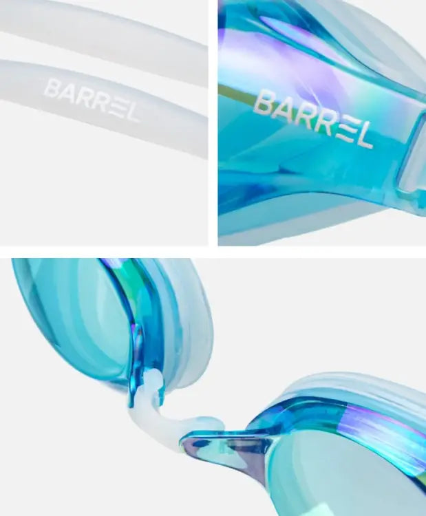 Barrel Glide Mirror Swim Goggles-blue/white - Image 4
