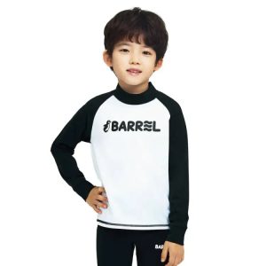 Barrel Kids Essential Rash Guard-white
