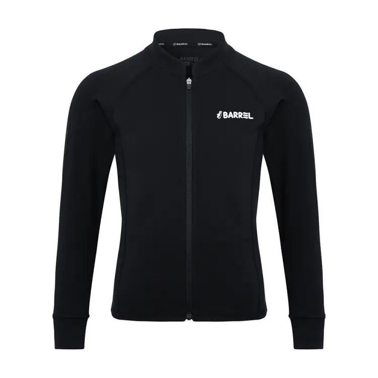 Barrel Kids Essential Zip Up Rash Guard-black - Image 2