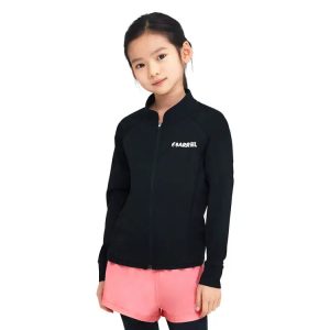 Barrel Kids Essential Zip Up Rash Guard-black