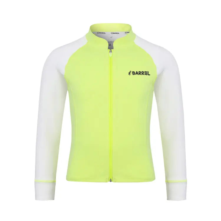 Barrel Kids Essential Zip Up Rash Guard-neon - Image 2