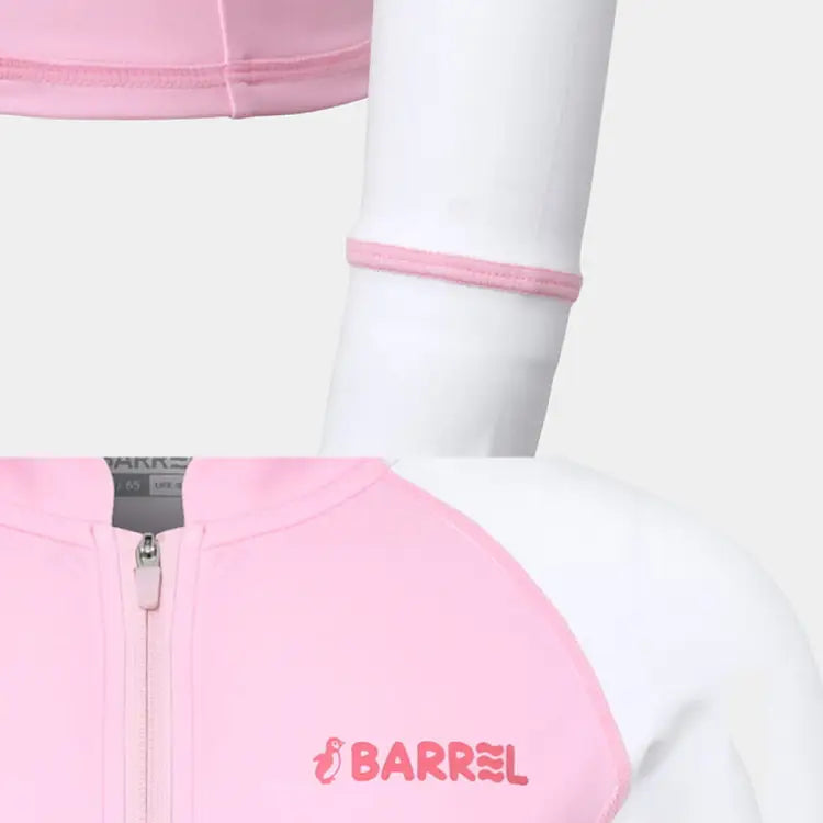 Barrel Kids Essential Zip Up Rash Guard-pink - Image 5