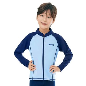 Barrel Kids Essential Zip Up Rashguard-blue