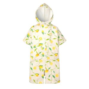 Barrel Kids Lemon Zipup Poncho Towel-yellow