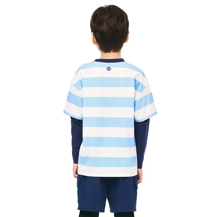 Barrel Kids Nautical S/s Layered Rashguard-sky - Image 2
