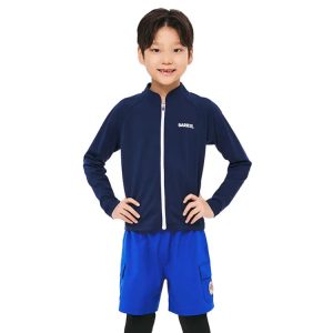 Barrel Kids Nautical Zipup Rashguard-navy