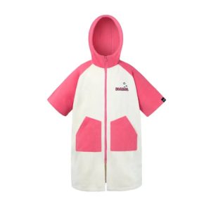 Barrel Kids Raglan Zip-up Poncho Towel-pink