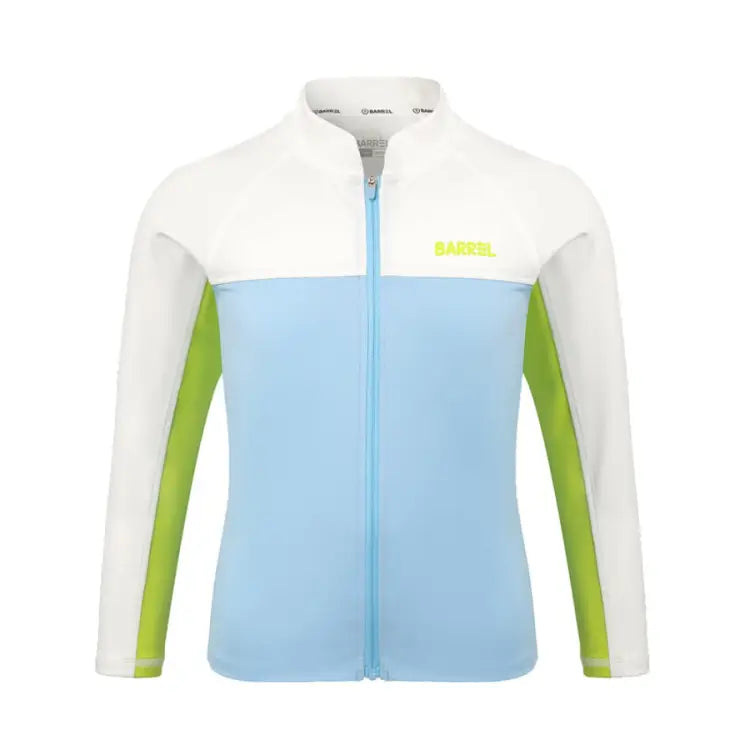 Barrel Kids Romantic Motion Zip-up Rashguard-aqua - Image 2