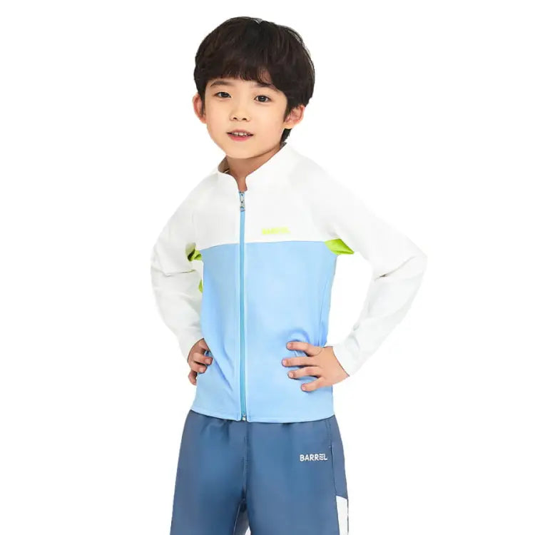Barrel Kids Romantic Motion Zip-up Rashguard-aqua